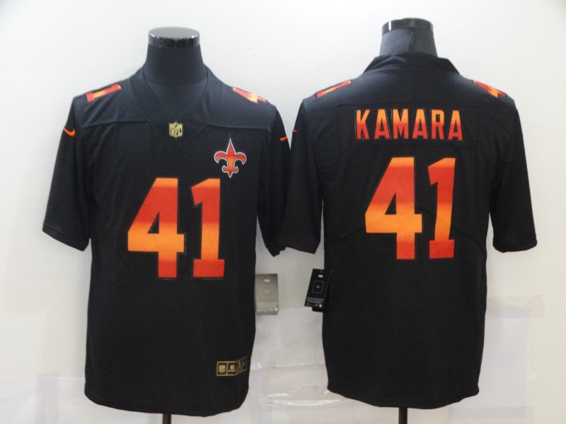 Men's New Orleans Saints #41 Alvin Kamara 2020 Black Fashion Limited Stitched NFL Jersey